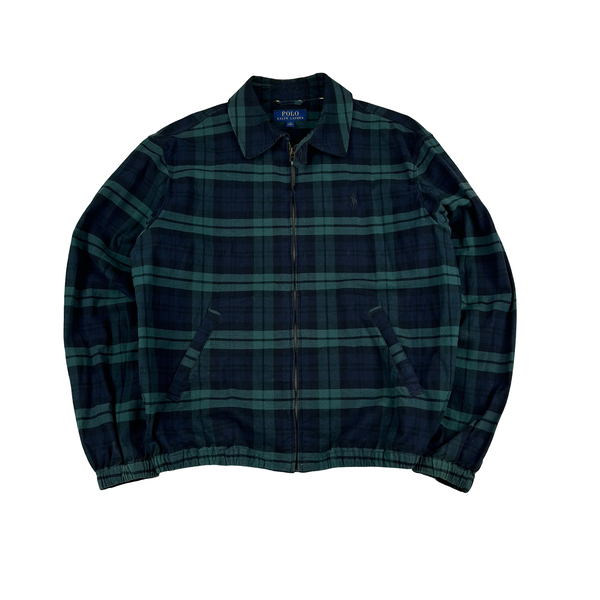 Ralph Lauren Check Plaid Zipped Overshirt - Medium