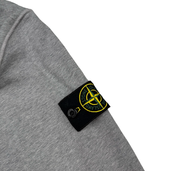 Stone Island 2022 Grey Cotton Pullover Hoodie - Large