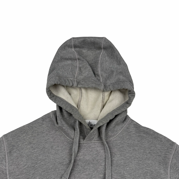 Stone Island 2022 Grey Cotton Pullover Hoodie - Large