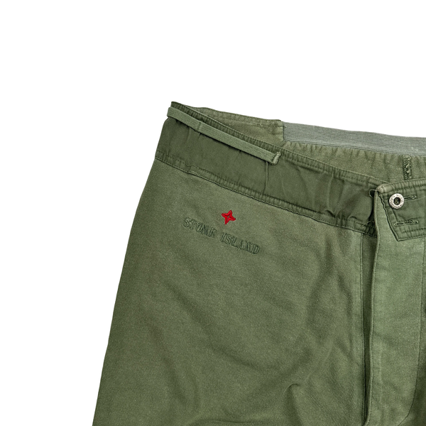 Stone Island Vintage Green Cotton Shorts - Medium