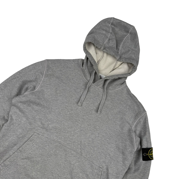 Stone Island 2022 Grey Cotton Pullover Hoodie - Large
