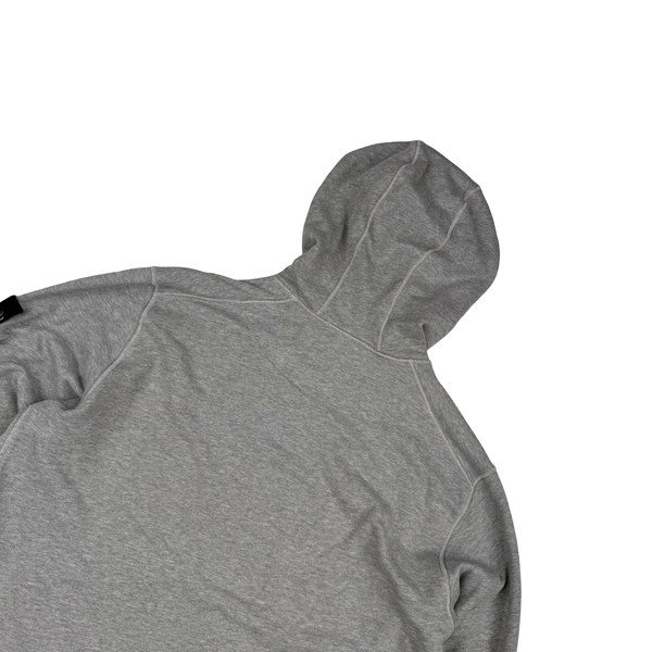 Stone Island 2022 Grey Cotton Pullover Hoodie - Large