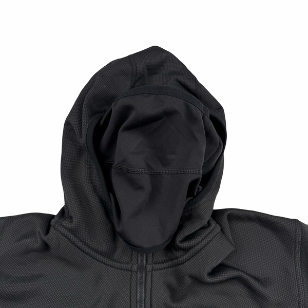 Arcteryx Charcoal Pixel Balaclava Full Zip Fleece Lined Hoodie - Small