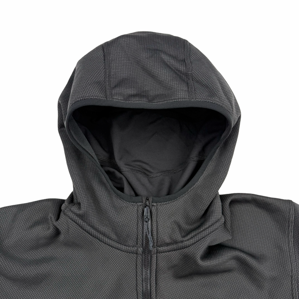 Arcteryx Charcoal Pixel Balaclava Full Zip Fleece Lined Hoodie - Small