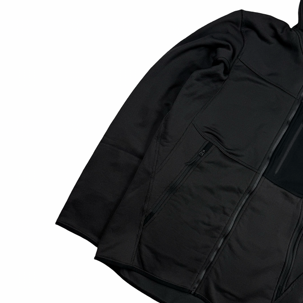 Arcteryx Charcoal Pixel Balaclava Full Zip Fleece Lined Hoodie - Small