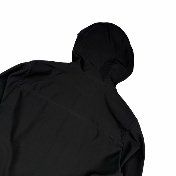 CP Company Black Soft Shell Goggle Hooded Zipped Jacket - 3XL (58)