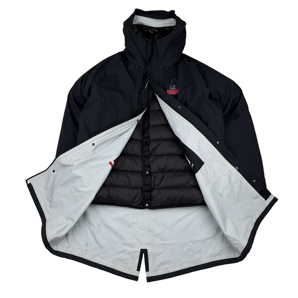 CP Company Navy/Black Gore-tex Infinium Waterproof Down Liner Parka Jacket - 3XL (56)