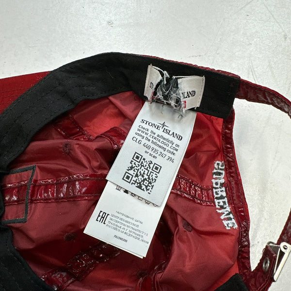 Stone Island x Supreme Red Silk Cap