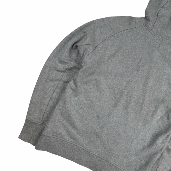 CP Company Grey Cotton Full Zip Goggle Hoodie - Medium