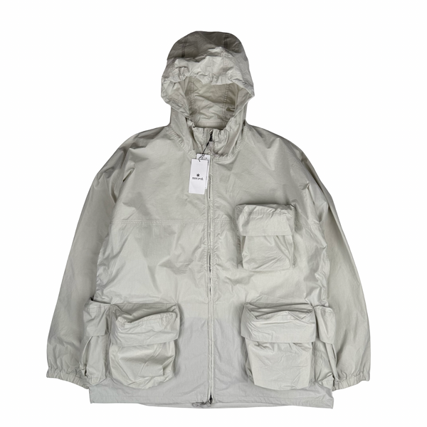 Snow Peak Cotton Blend Ivory Parka Jacket - XL