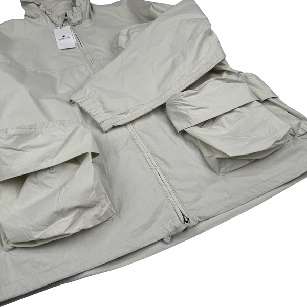 Snow Peak Cotton Blend Ivory Parka Jacket - XL