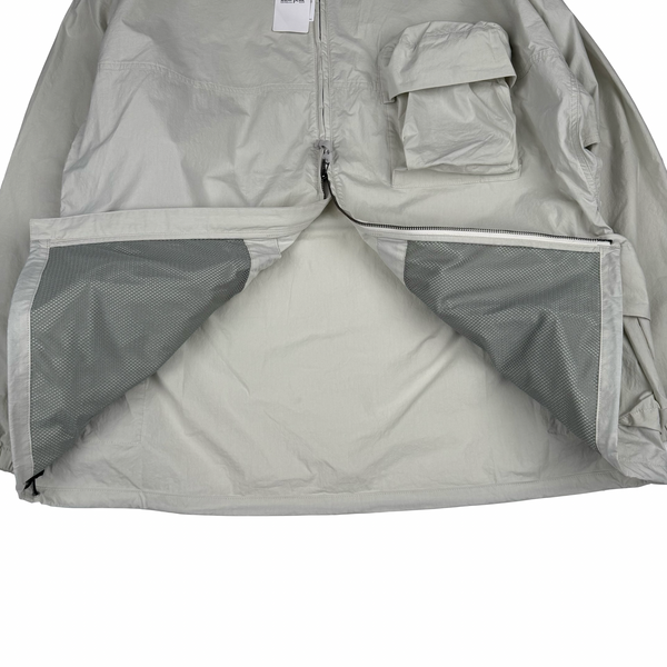Snow Peak Cotton Blend Ivory Parka Jacket - XL