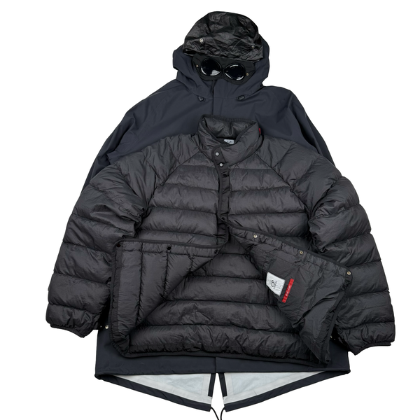 CP Company Navy/Black Gore-tex Infinium Waterproof Down Liner Parka Jacket - 3XL (56)