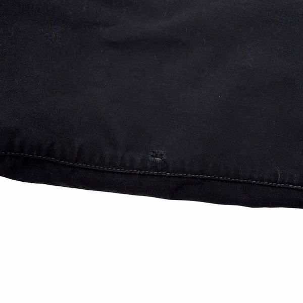 Stone Island 2000 Black Nylon Wool Laminated Dutch Rope Lined Jacket - Large