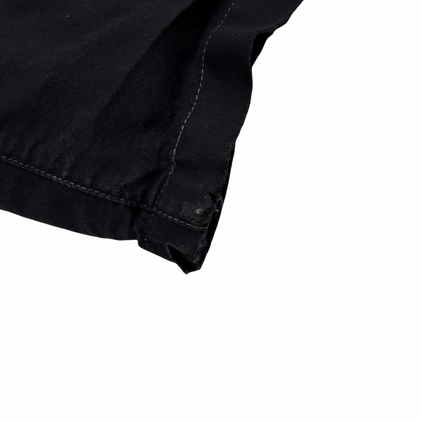 Stone Island 2000 Black Nylon Wool Laminated Dutch Rope Lined Jacket - Large