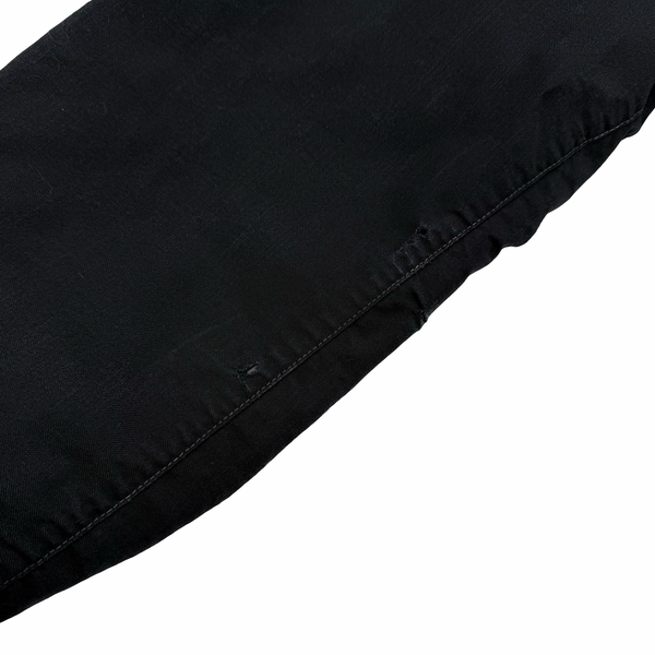 Stone Island 2000 Black Nylon Wool Laminated Dutch Rope Lined Jacket - Large