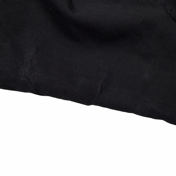 Stone Island 2000 Black Nylon Wool Laminated Dutch Rope Lined Jacket - Large
