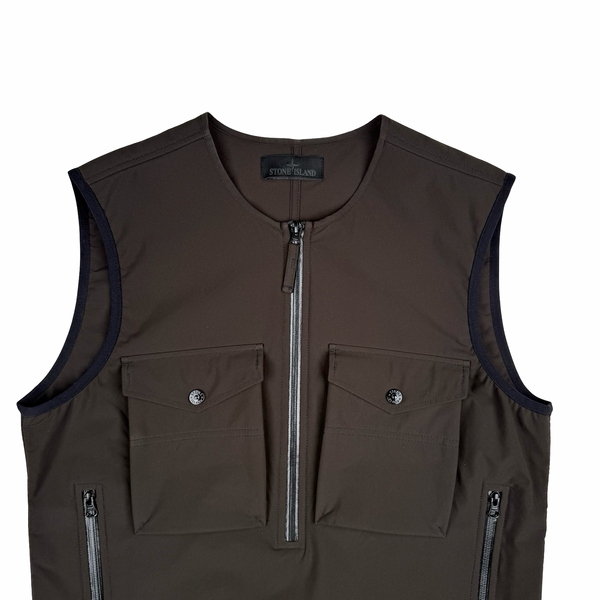 Stone Island 2020 Brown Ghost Stretch 5L Gilet - Medium