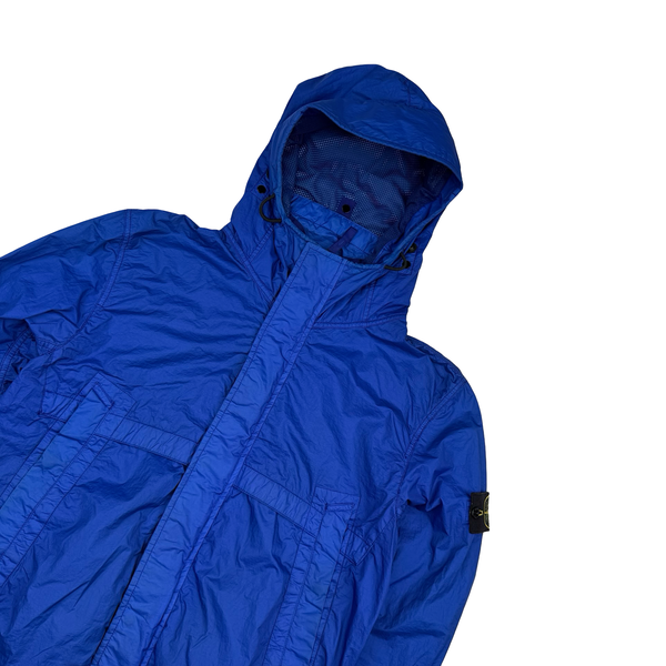 Stone Island 2013 Royal Blue Membrana TC Hooded Jacket - Medium