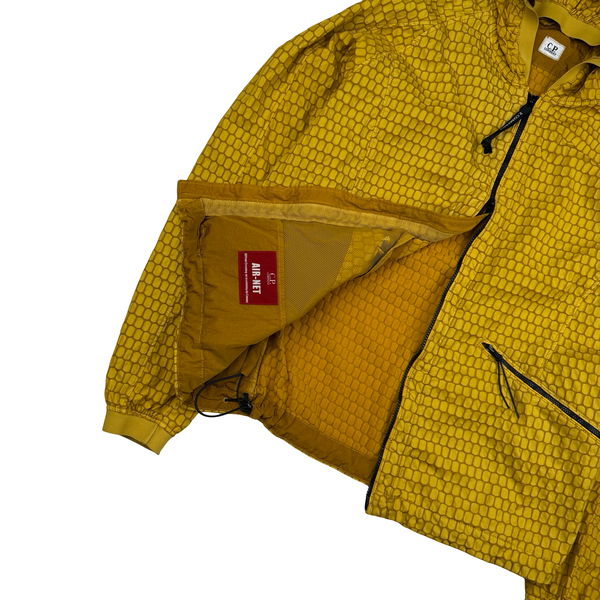 CP Company 3D Ochre Air Net Zipped Hooded Jacket - Large (50)
