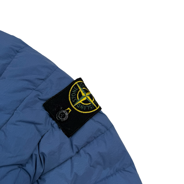 Stone Island 2020 Blue Loom Down Woven Puffer Jacket - Small