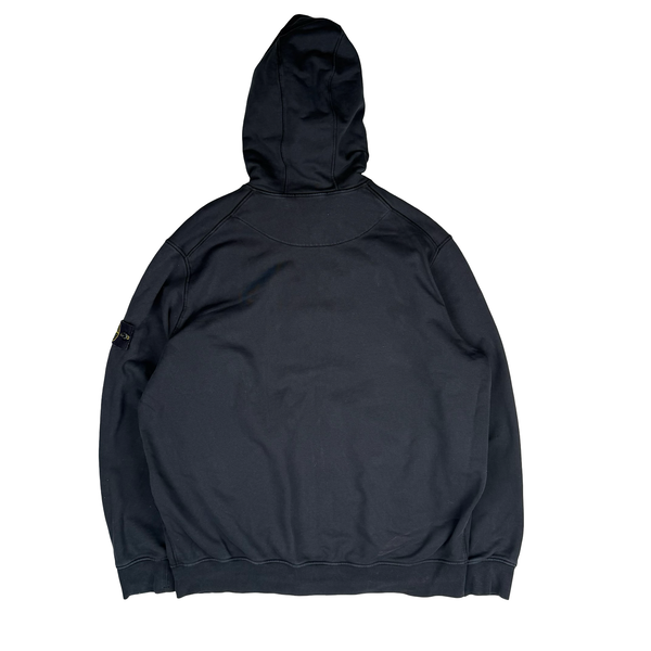 Stone Island 2023 Black Cotton Zipped Hoodie - 3XL