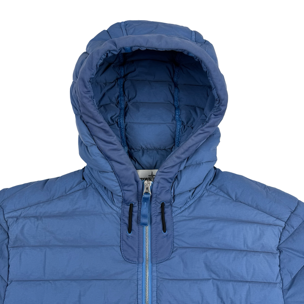 Stone Island 2020 Blue Loom Down Woven Puffer Jacket - Small