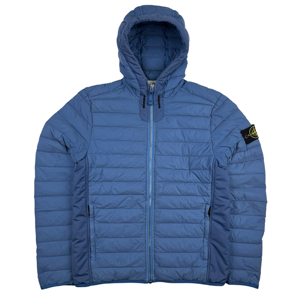 Stone Island 2020 Blue Loom Down Woven Puffer Jacket - Small