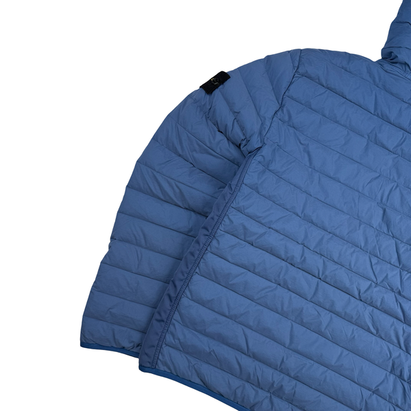 Stone Island 2020 Blue Loom Down Woven Puffer Jacket - Small