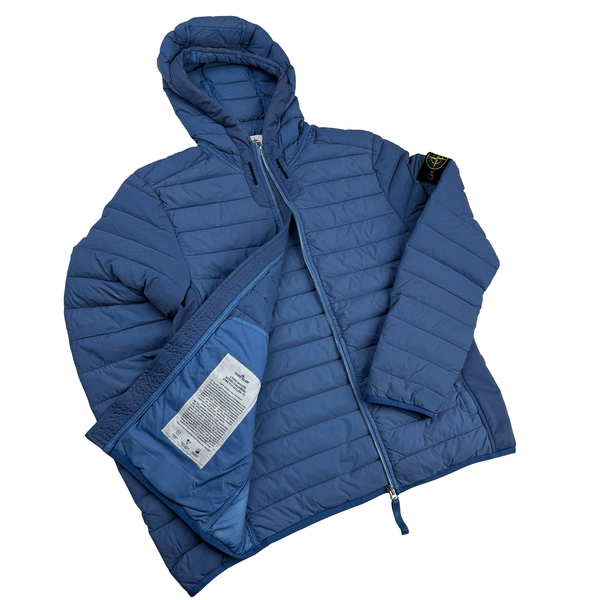 Stone Island 2020 Blue Loom Down Woven Puffer Jacket - Small