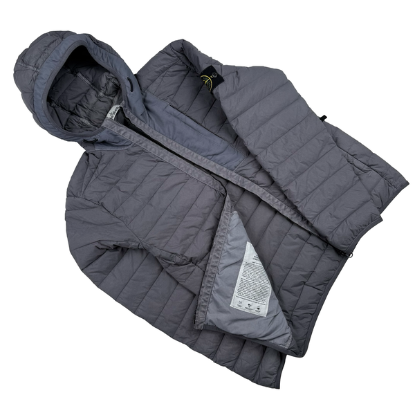 Stone Island 2020 Slate Loom Down Woven Puffer Jacket - Small