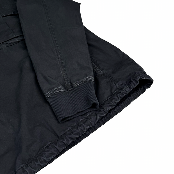 Stone Island 2023 Black Cotton Zipped Hoodie - 3XL