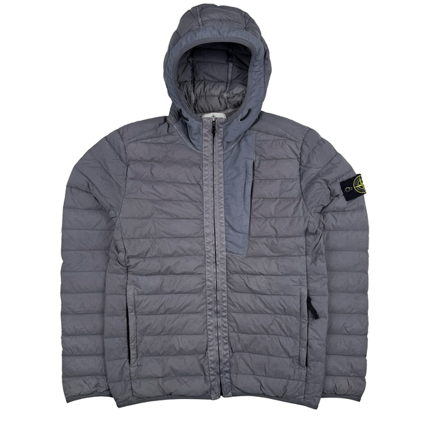 Stone Island 2020 Slate Loom Down Woven Puffer Jacket - Small