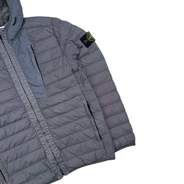 Stone Island 2020 Slate Loom Down Woven Puffer Jacket - Small