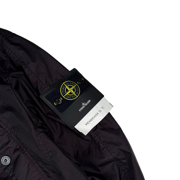 Stone Island Brown Membrana 3L TC Hooded Jacket - XL
