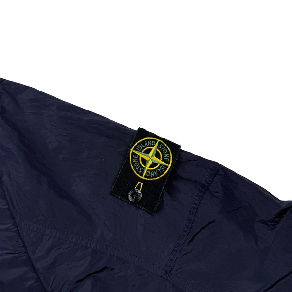 Stone Island 2018 Navy Shimmer Nylon Metal Overshirt - Small