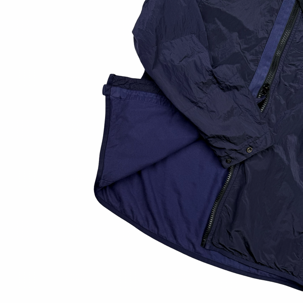 Stone Island 2018 Navy Shimmer Nylon Metal Overshirt - Small