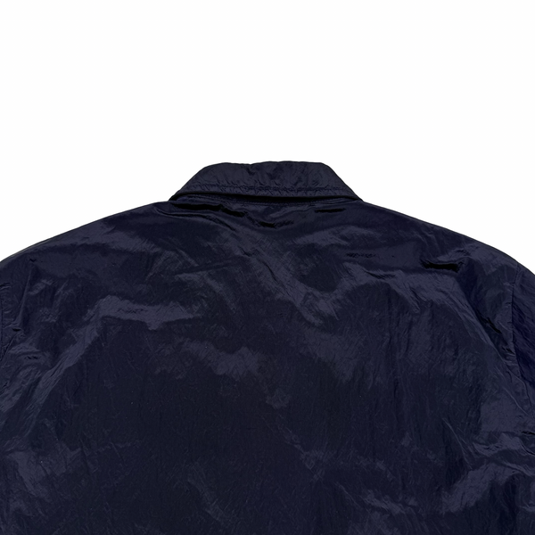 Stone Island 2018 Navy Shimmer Nylon Metal Overshirt - Small