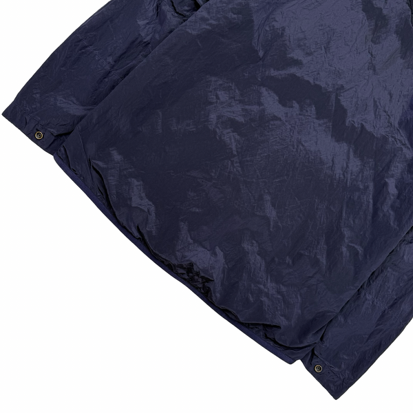 Stone Island 2018 Navy Shimmer Nylon Metal Overshirt - Small