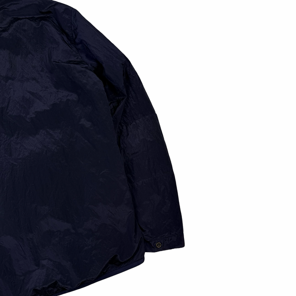 Stone Island 2018 Navy Shimmer Nylon Metal Overshirt - Small
