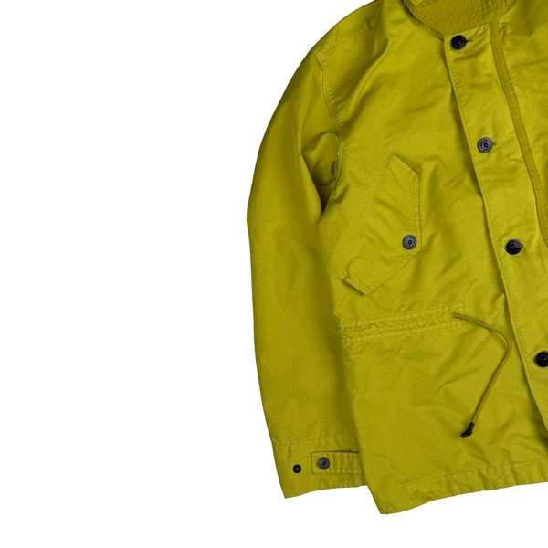 Stone Island 2019 Yellow David TC Garment Dyed Parka Jacket - Size Small