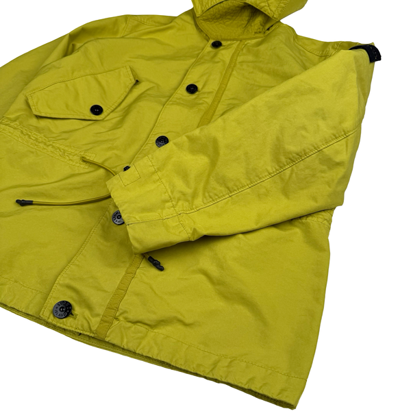 Stone Island 2019 Yellow David TC Garment Dyed Parka Jacket - Size Small