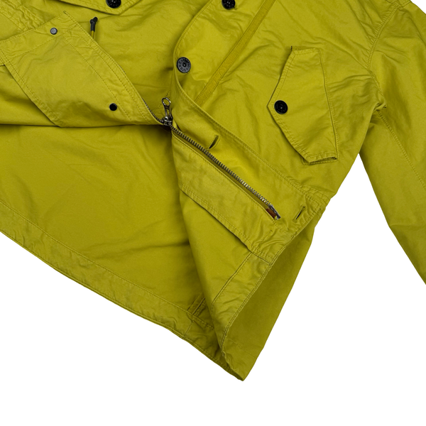 Stone Island 2019 Yellow David TC Garment Dyed Parka Jacket - Size Small