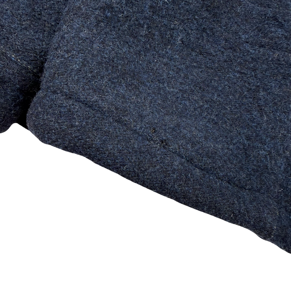 Stone Island Navy 1991 Vintage Wool Overcoat - Large