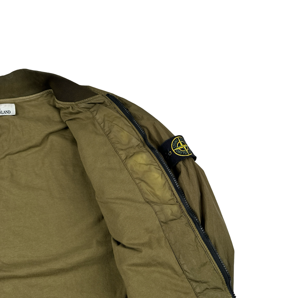 Stone Island 2017 Green Garment Dyed Crinkle Reps Jacket - Medium