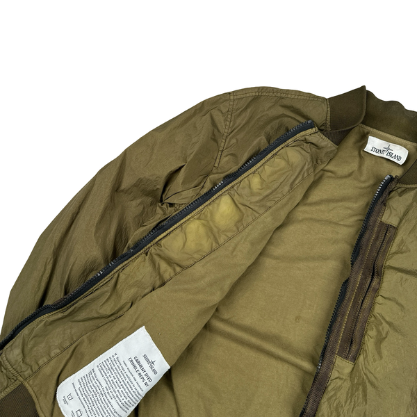 Stone Island 2017 Green Garment Dyed Crinkle Reps Jacket - Medium