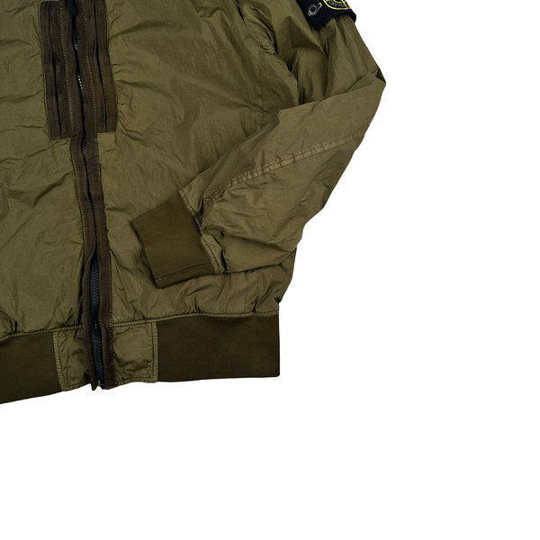 Stone Island 2017 Green Garment Dyed Crinkle Reps Jacket - Medium