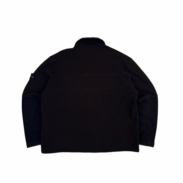 Stone Island AW2000 Brown Lana Wool Blend Overshirt - XL