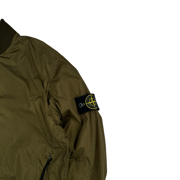 Stone Island 2017 Green Garment Dyed Crinkle Reps Jacket - Medium