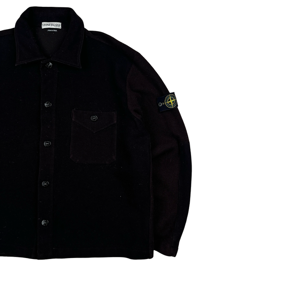 Stone Island AW2000 Brown Lana Wool Blend Overshirt - XL
